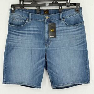 Lee Men's Avenger Blue Regular Fit Light Wash Stretch Denim Shorts Size 38 NWT